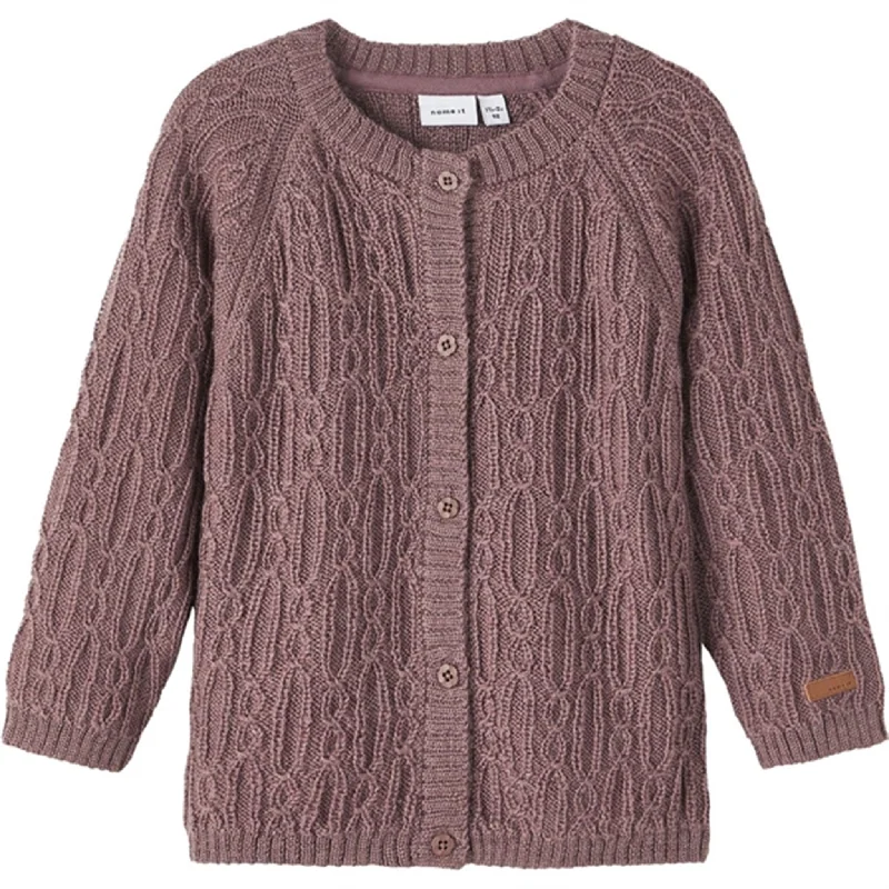 Name it Peppercorn Wrilla Wool Knit Cardigan