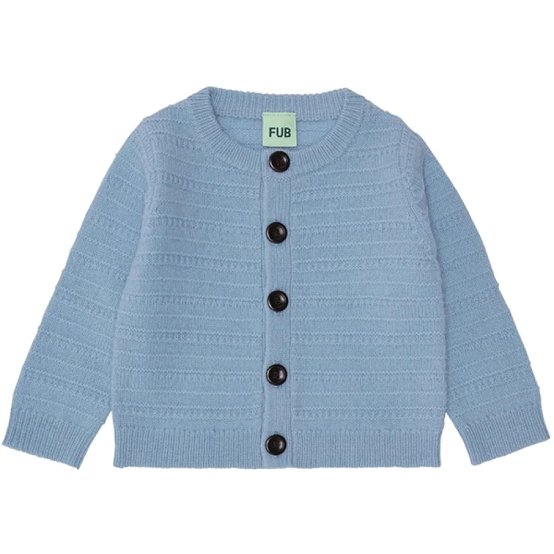 FUB Baby Lamb Wool Cardigan Sky