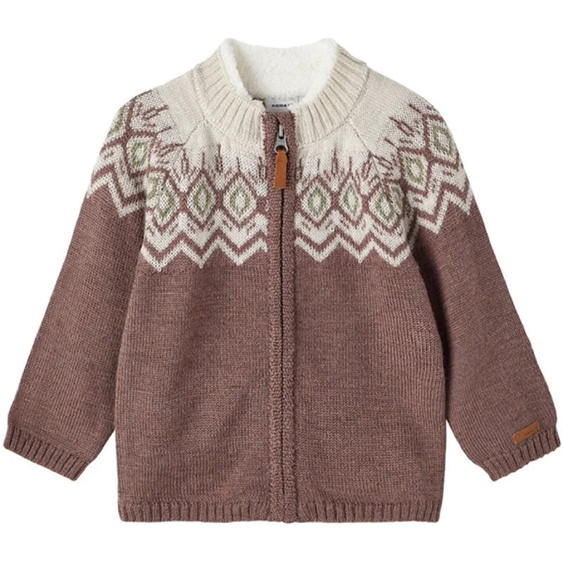 Name it Peppercorn Wriss Wool Knit Cardigan