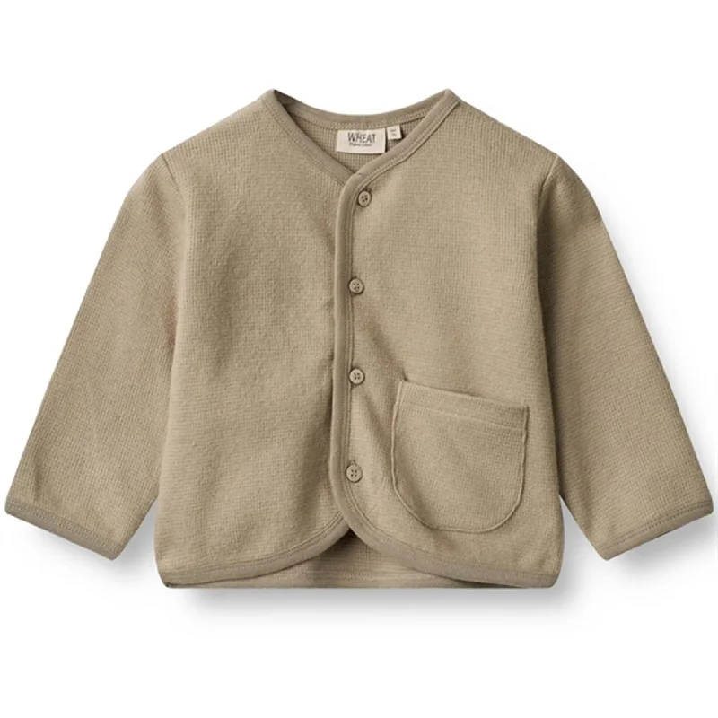 Wheat Beige Stone Sweat Cardigan Toto