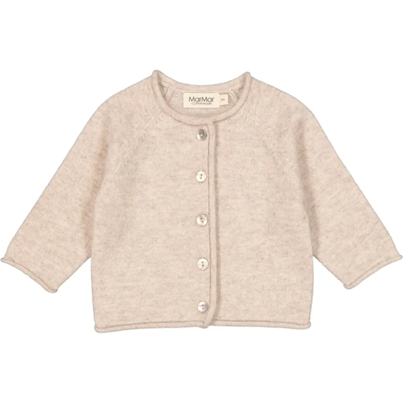 MarMar Sand Melange Cashmere Tamla Knit Cardigan