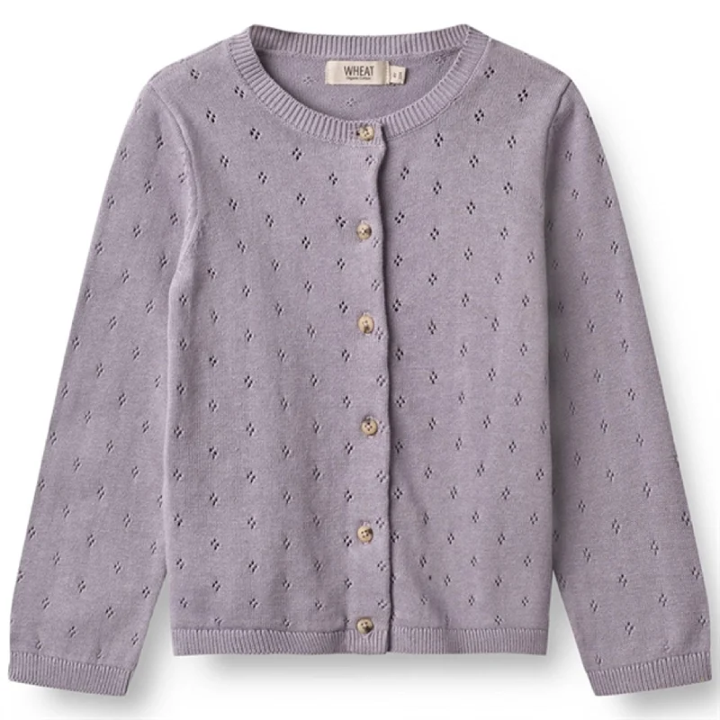 Wheat Lavender Maia Knit Cardigan