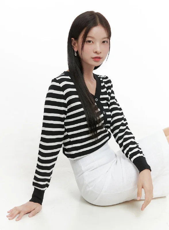 Stripe Knit Cardigan OG419