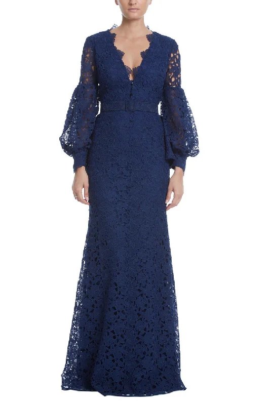 Badgley Mischka EG3009 Formal Long Sleeve Lace Dress