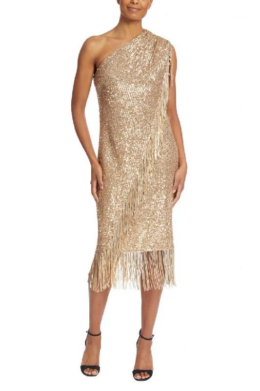 Badgley Mischka SC2800 Short Sequin Fringe Cocktail Dress