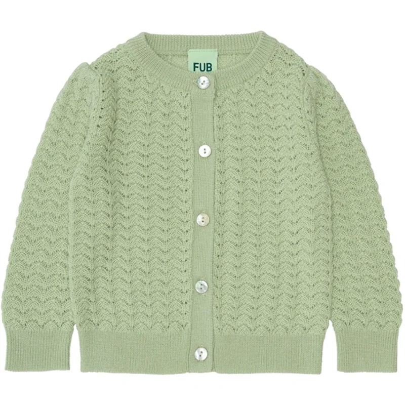 FUB Baby Pointelle Cardigan Pistachio