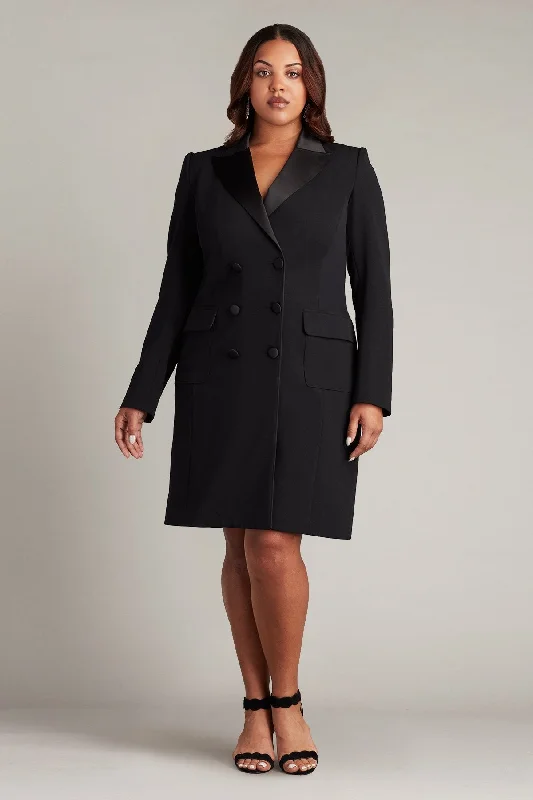 Tadashi Shoji BOS22835MQ Short Plus Size Cocktail Coat Dress