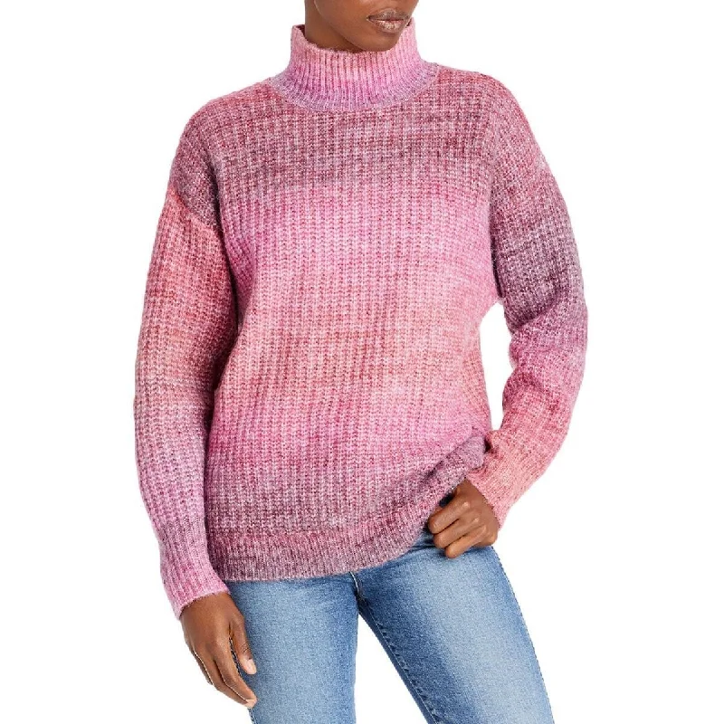 Aqua Women's Mock Neck Sweater Pink