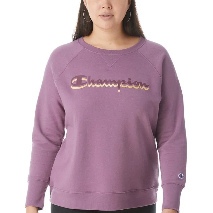 Champion Womens Midnight Aster Sweater Purple Size 1X