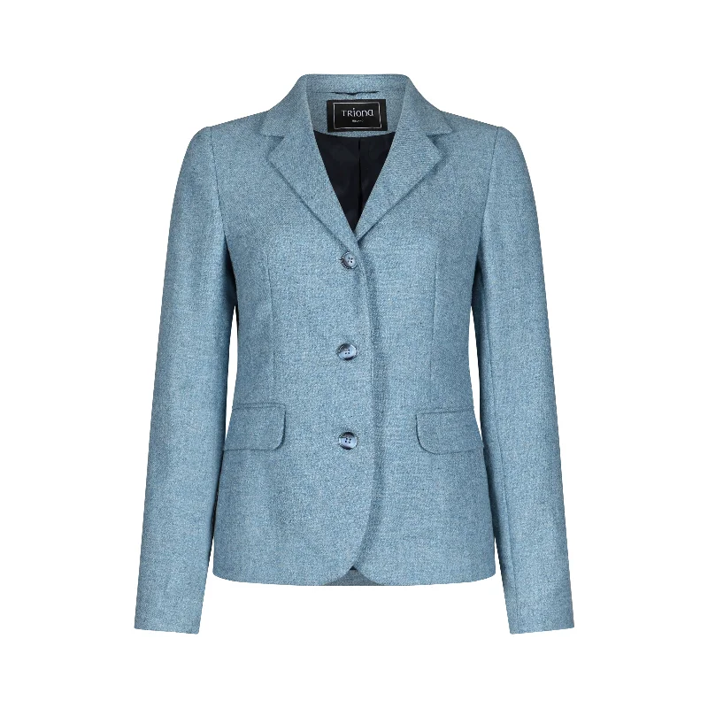 Dusty Blue Orla Donegal Tweed Jacket