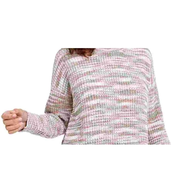 Hippie Rose Women's Printed Long Sleeve Turtle Neck Blouse Sweater Pink Size X-Small