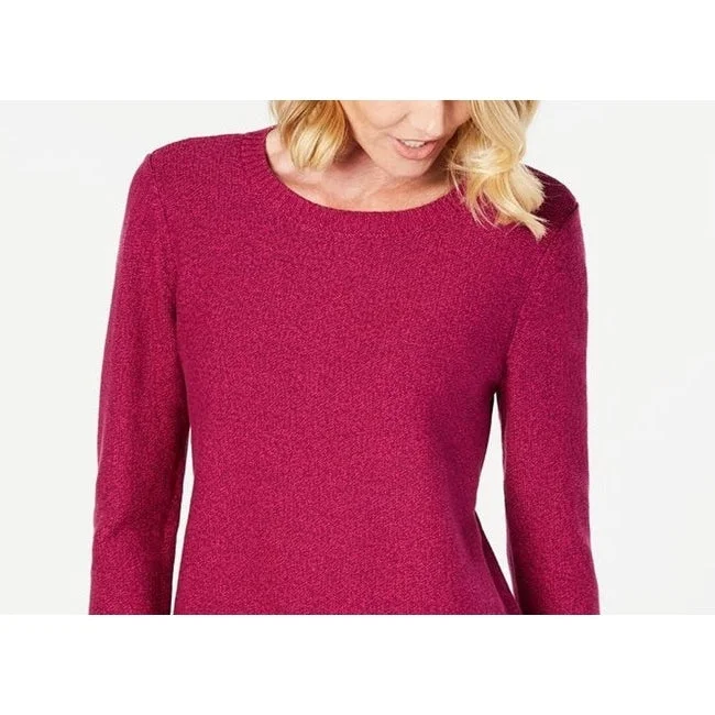 Karen Scott Women's Cotton Marled Sweater Red Size X-Small