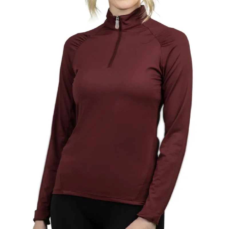 Kastel Denmark Long Sleeved Sunshirt with Shirred Raglan Tawny Port