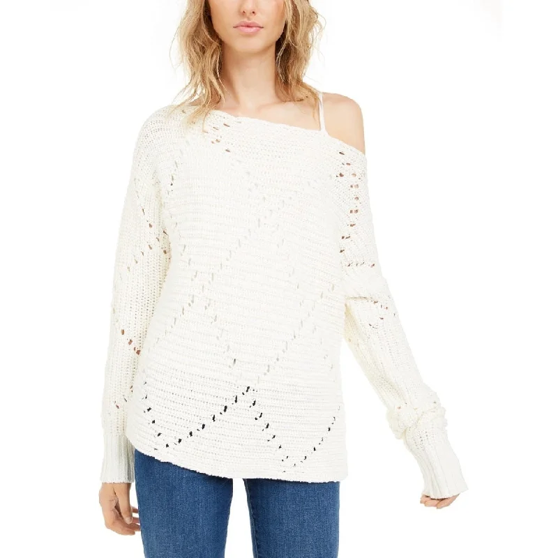 Rachel Roy Women's Elise Off The Shoulder Sweater White Size Large