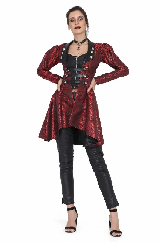 Red gothic brocade jacket - Wholesale