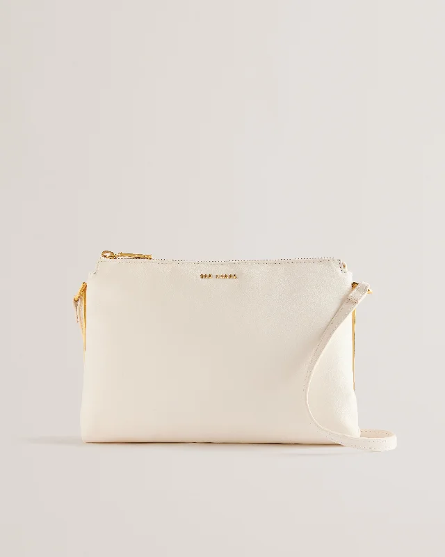 Samilly Slim Soft Quilted Crossbody Bag Ivory