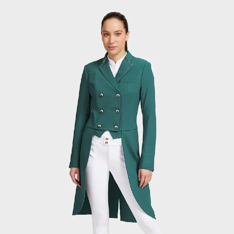 Samshield Frac Premium Dressage Tail Coat Posy Green