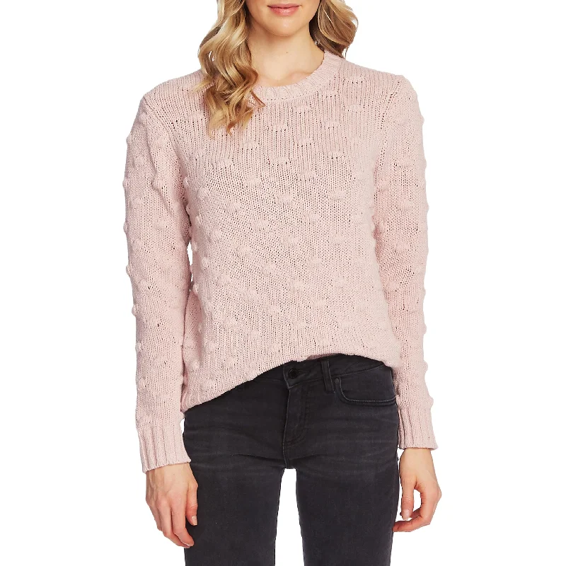 Vince Camuto Women's Cotton Popcorn Sweater Pink Size Xs