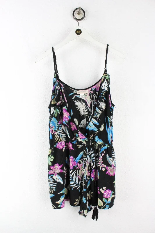 Vintage Black Floral Jumper (L)