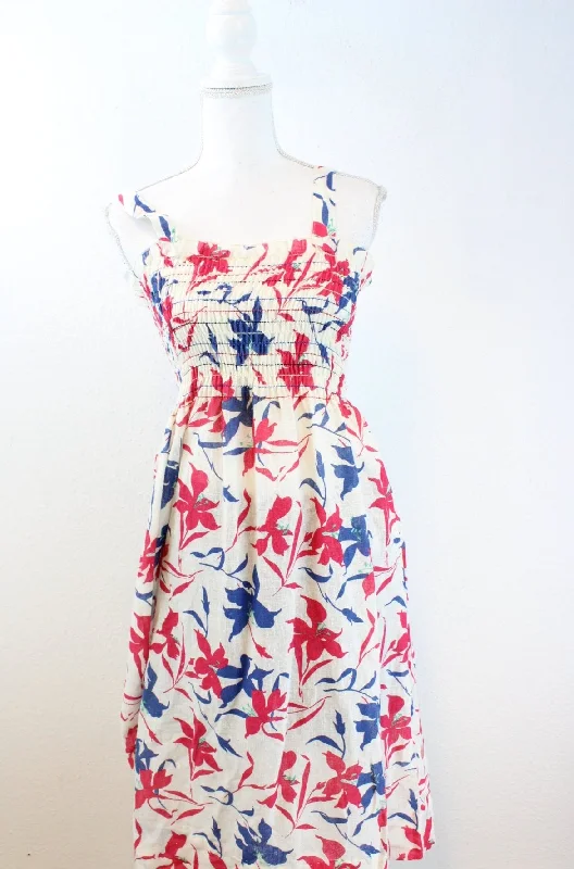 Vintage Blue and Pink Dress (S)