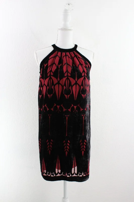 Vintage Red/Black Dress (XS)