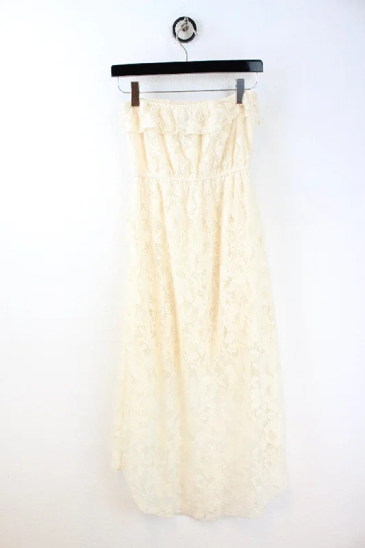 Vintage White Lace Dress (M)