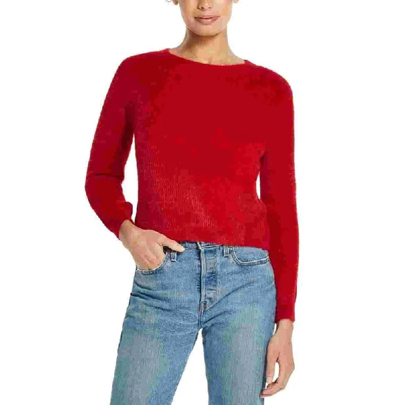 Weatherproof Vintage Women's Red Long Sleeve Jewel Neck Sweater Red