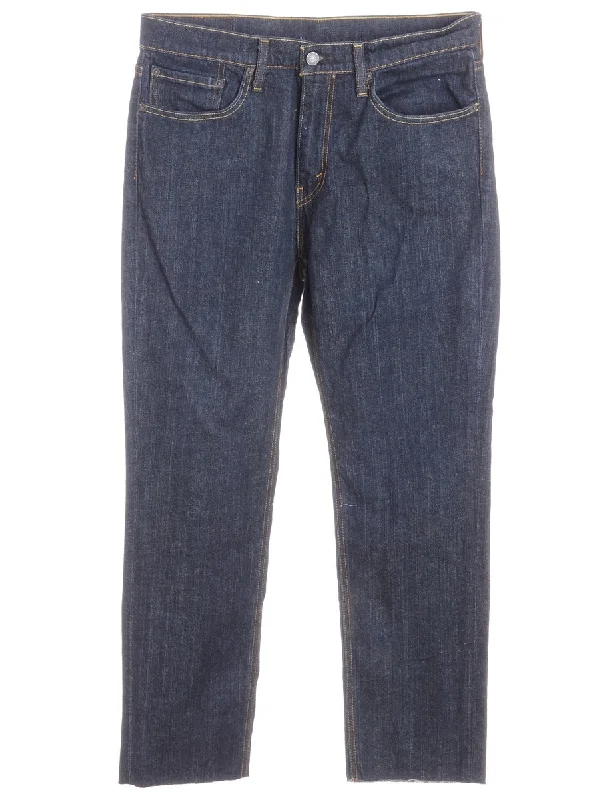 Label Tapered Cropped Jeans