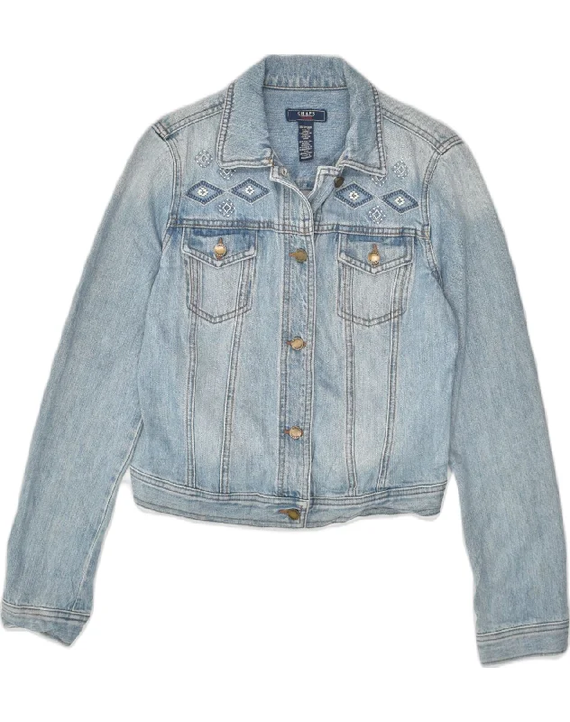 CHAPS Womens Denim Jacket UK 6 XS Blue Cotton