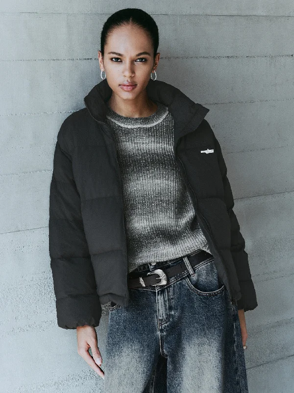 Cropped Padded Down Puffer Jackets