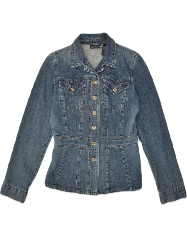 DKNY Womens Denim Jacket UK 12 Medium Blue