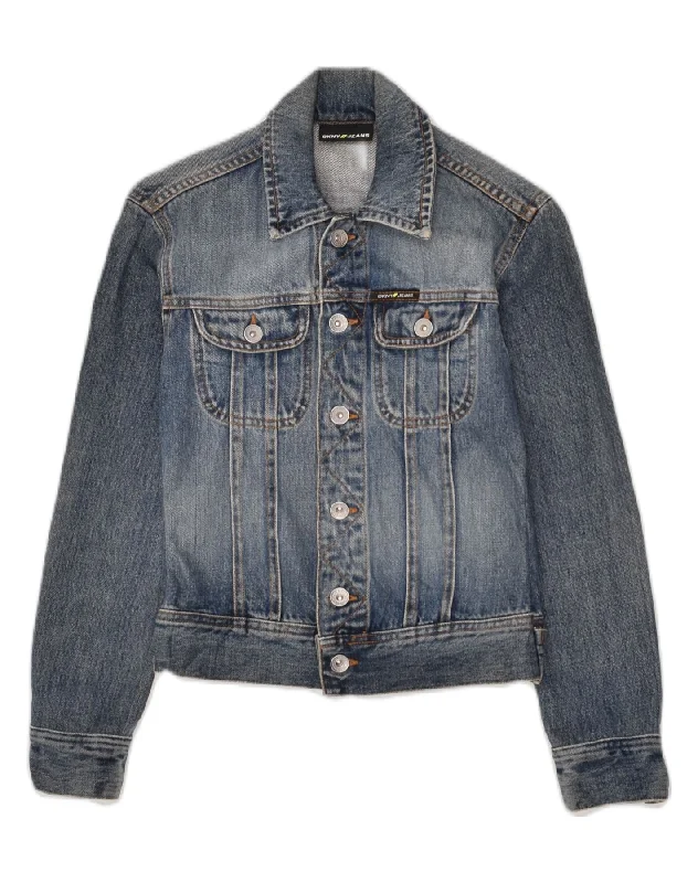 DKNY Womens Denim Jacket UK 4 XS Blue