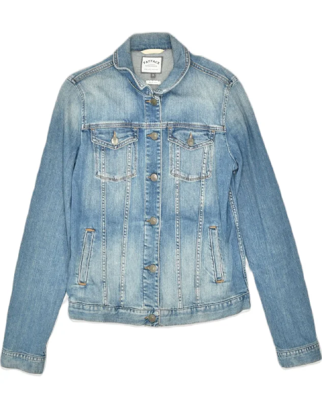 FAT FACE Womens Denim Jacket UK 10 Small  Blue Cotton