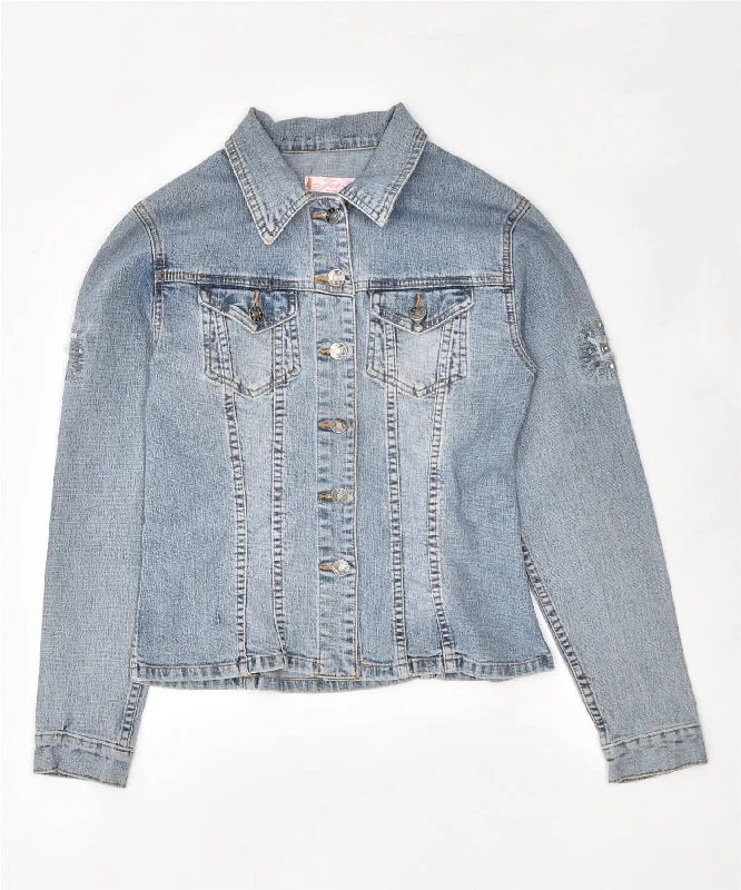 JET - 7 Womens Denim Jacket UK 8 Small Blue Cotton