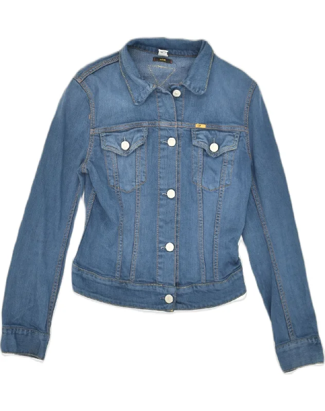 MELTIN' POT Womens Justine Denim Jacket UK 10 Small Blue Cotton