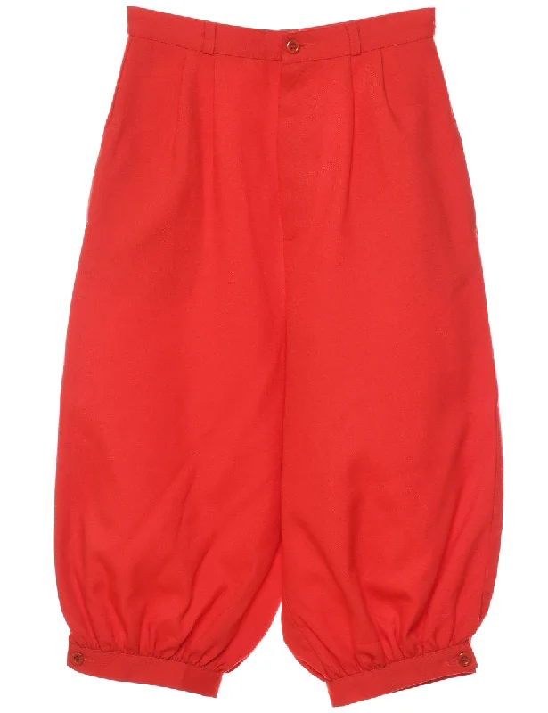 Red Cropped Trousers - W26 L17