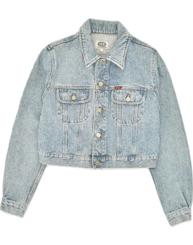 RIFLE Womens Denim Jacket UK 14 Large Blue Cotton