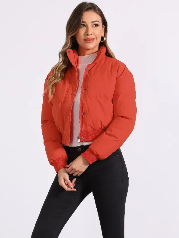 Baggy Padded Cropped Winter Bomber Jacket