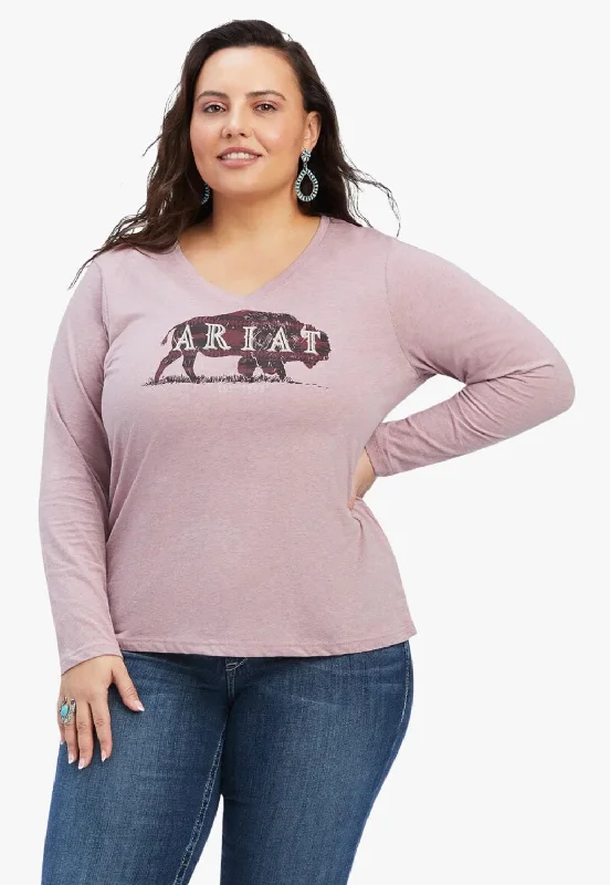 Ariat Womens REAL Logo Relaxed Long Sleeve Shirt