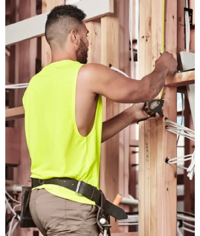 Mens Hi Vis Sleeveless Tee Shirt