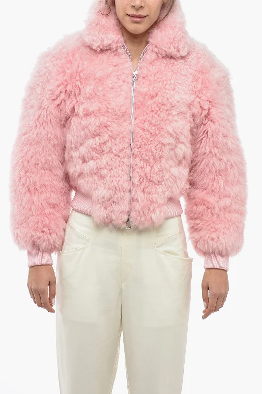 Bottega Veneta Lamb Fur Cropped Jacket