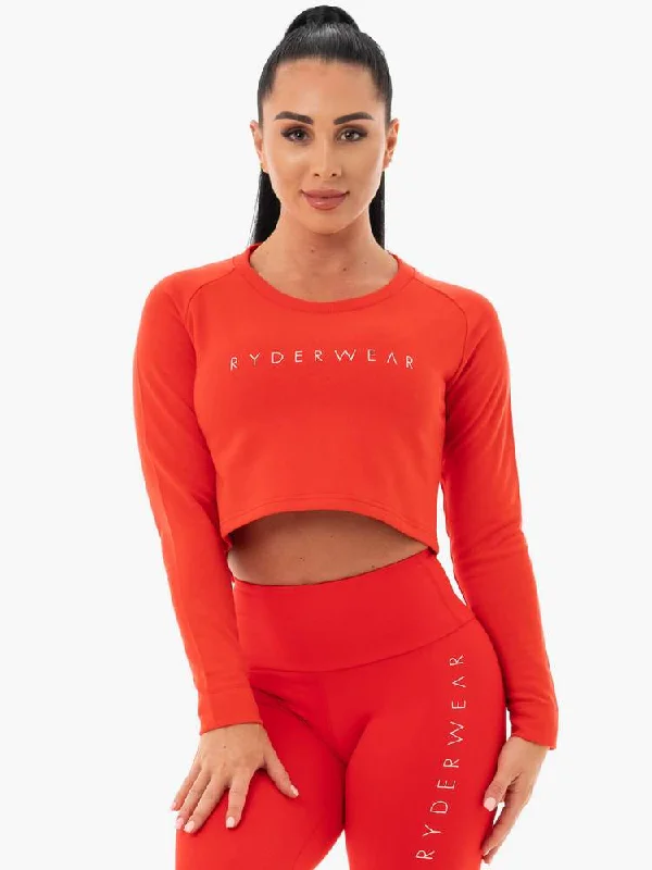 Ryderwear | Staples Cropped Sweater - Red