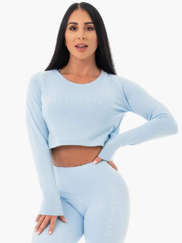 Ryderwear | Staples Cropped Sweater - Sky Blue