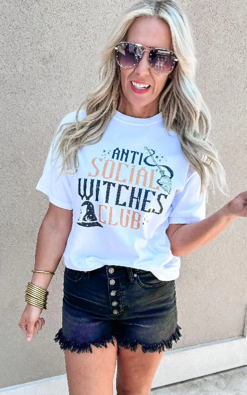 Anti Social Witches Club Garment Dyed Graphic T-shirt - Final Sale