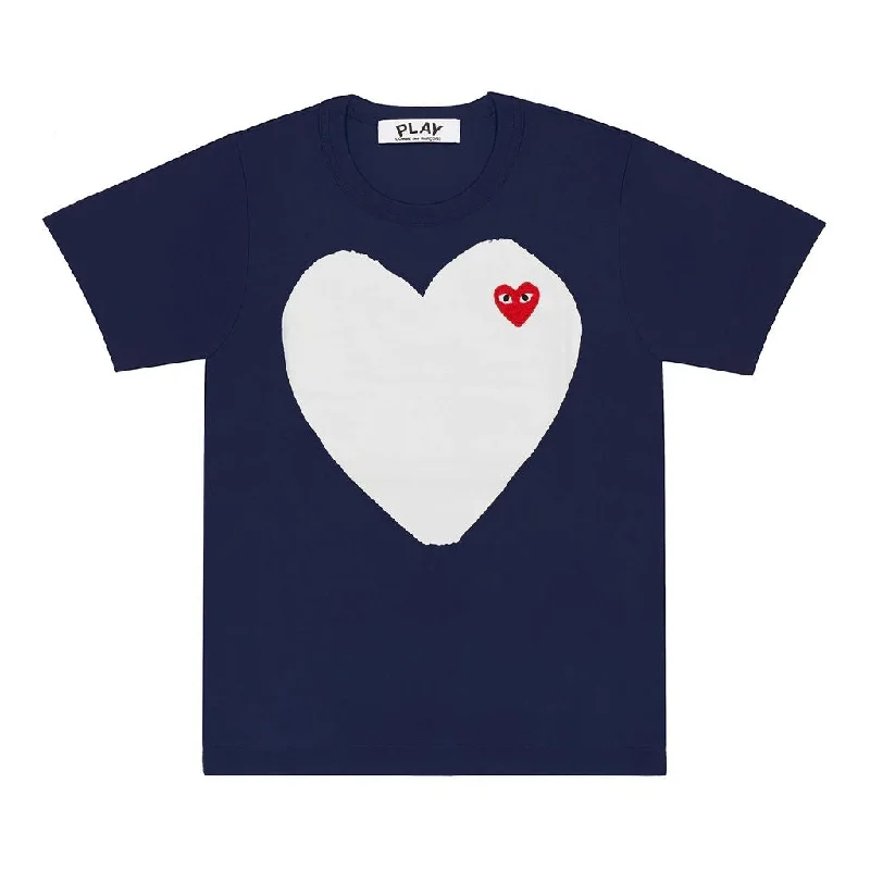 Navy Heart Print T-Shirt