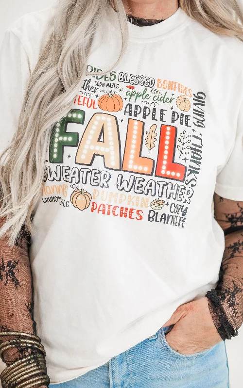 Fall Inspired Garment Dyed Graphic T-shirt - Final Sale