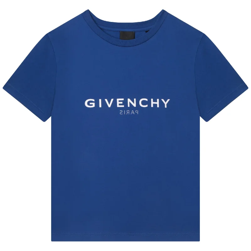 Blue Cotton Logo T-Shirt