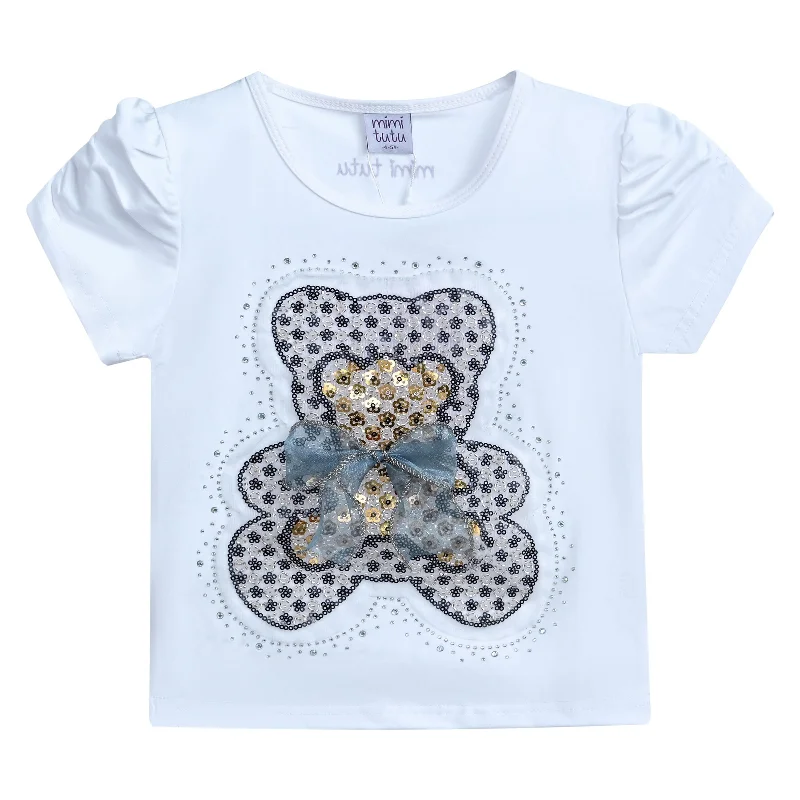 White Bear Applique T-Shirt