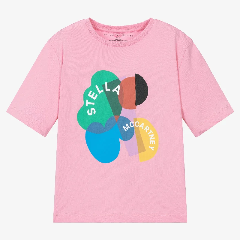 Pink Shapes Logo Graphic T-Shirt