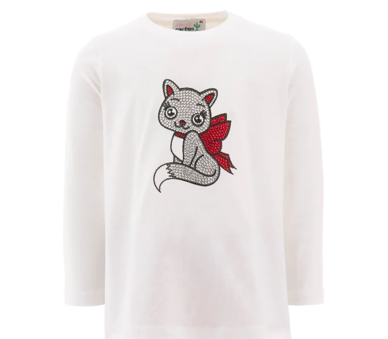 White Crystal Cat T-Shirt